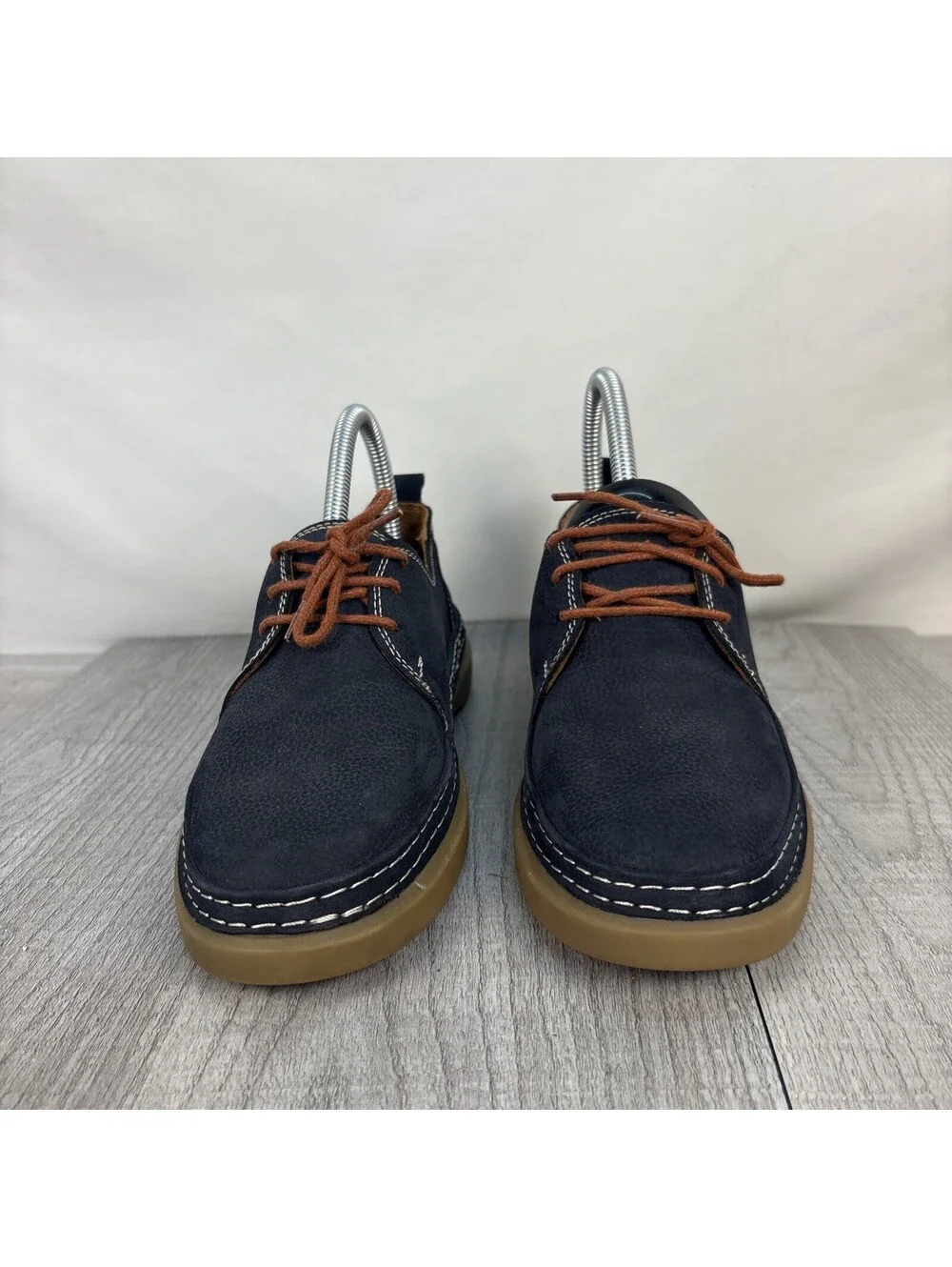 Sanata Navy Leather Lace Up Comfort Shoes Women’s 7